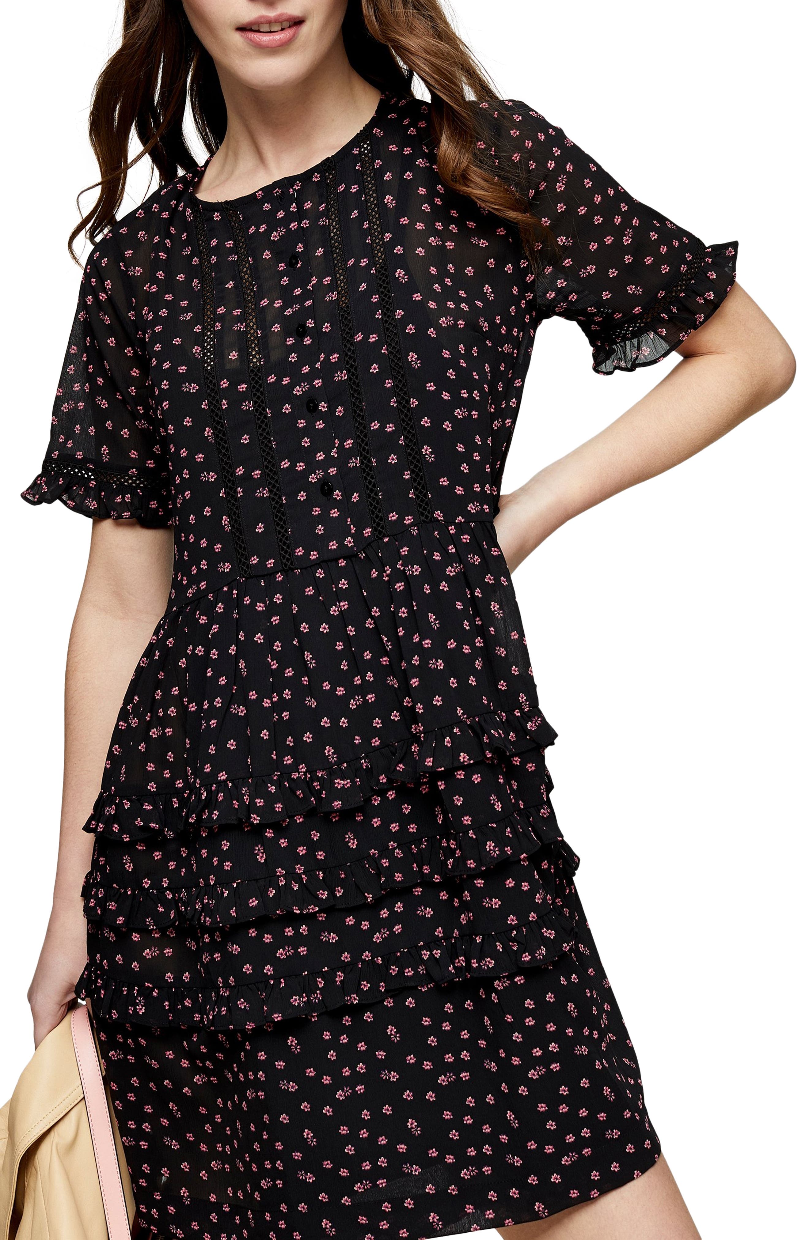 topshop ditsy floral mini dress