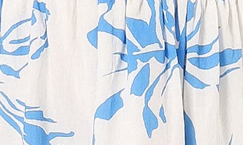 Petal And Pup Petal & Pup Dominique Puff Sleeve Tiered Midi Dress In Blue