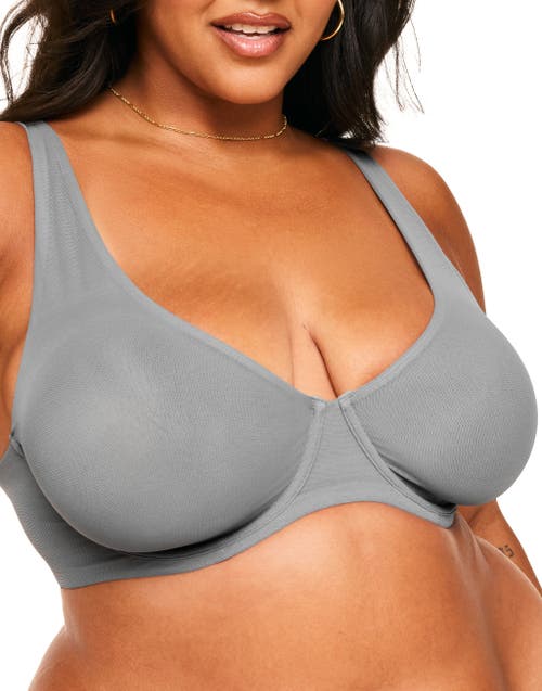 Shop Adore Me Ivy Unlined Triangle Bra In Dark Grey