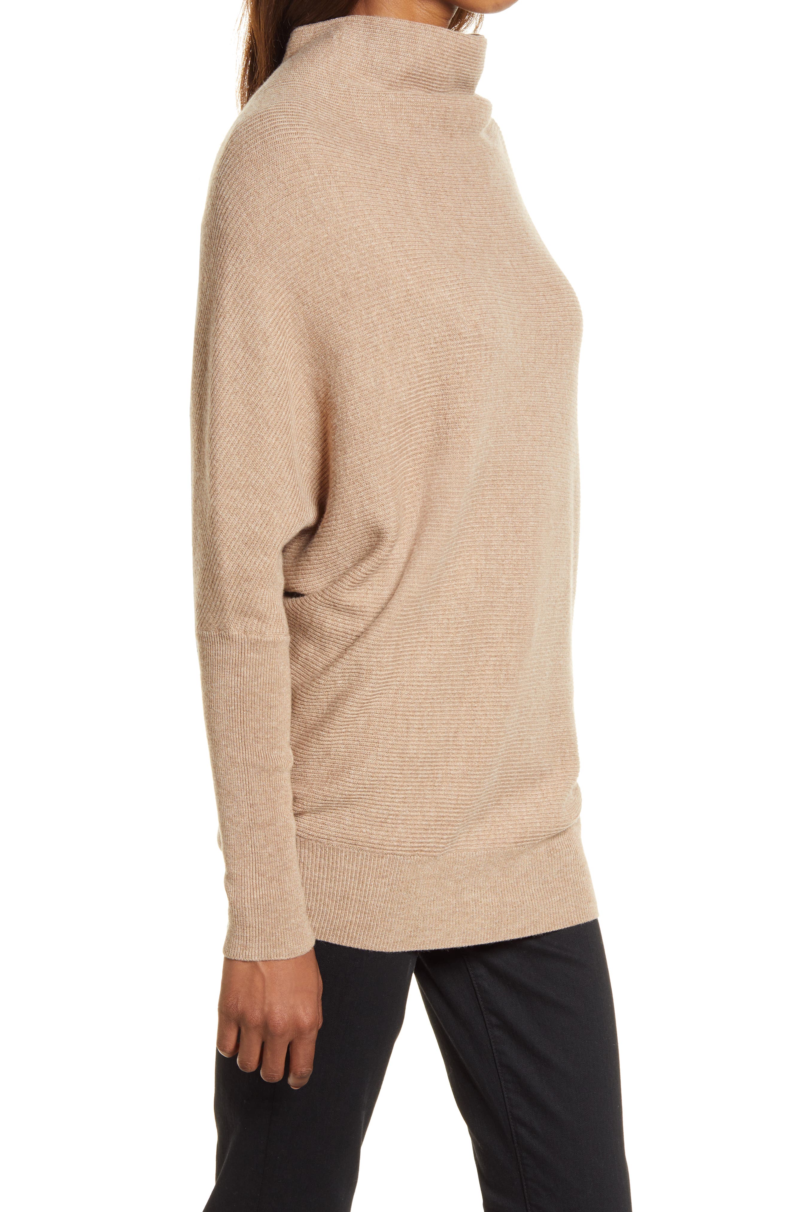 funnel neck wool sweater