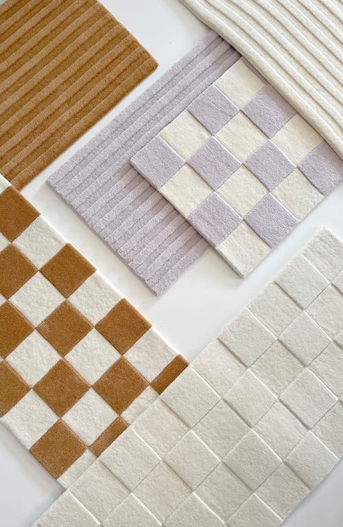 MAISON DEUX MAISON DEUX CHECKERBOARD WOOL RUG 