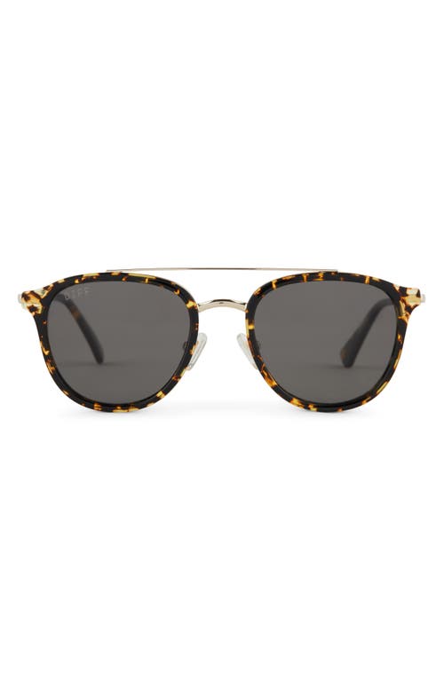 Camden 54mm Polarized Round Sunglasses in Brown Multi