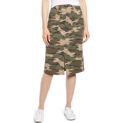 Petite Caslon Twill Cargo Skirt, Green