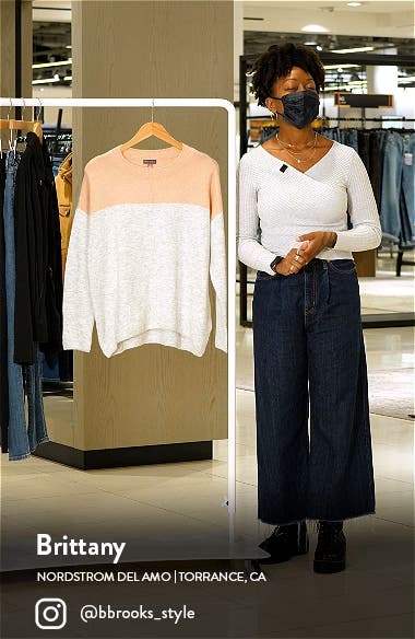 extend shoulder colorblock sweater vince camuto