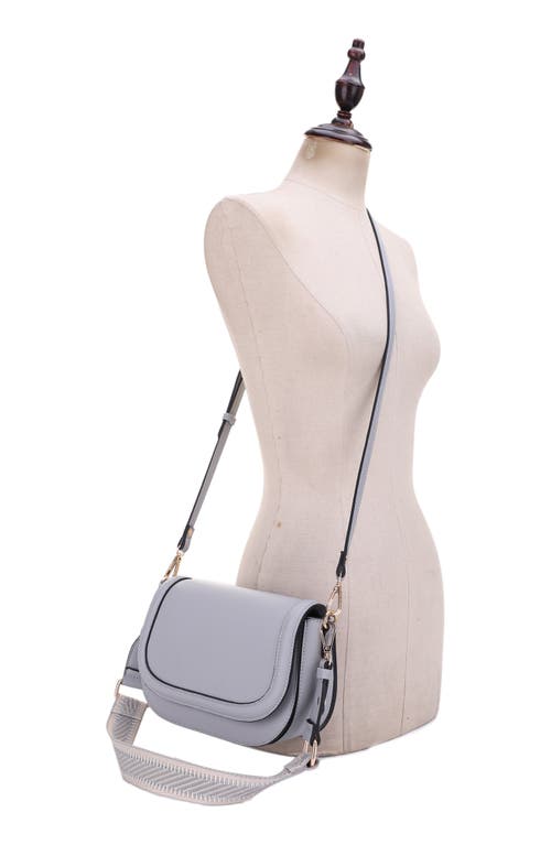 Shop Mali + Lili Kiana Recycled Vegan Leather Crossbody Bag In Grey