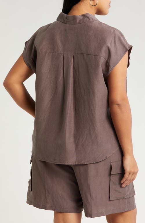 NORDSTROM NORDSTROM DOLMAN SLEEVE FLAP POCKET BUTTON-UP SHIRT