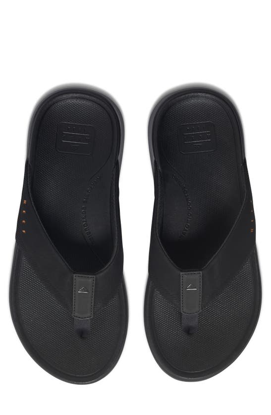 Shop Reef Cushion Norte Water Friendly Flip Flop In Dark Grey