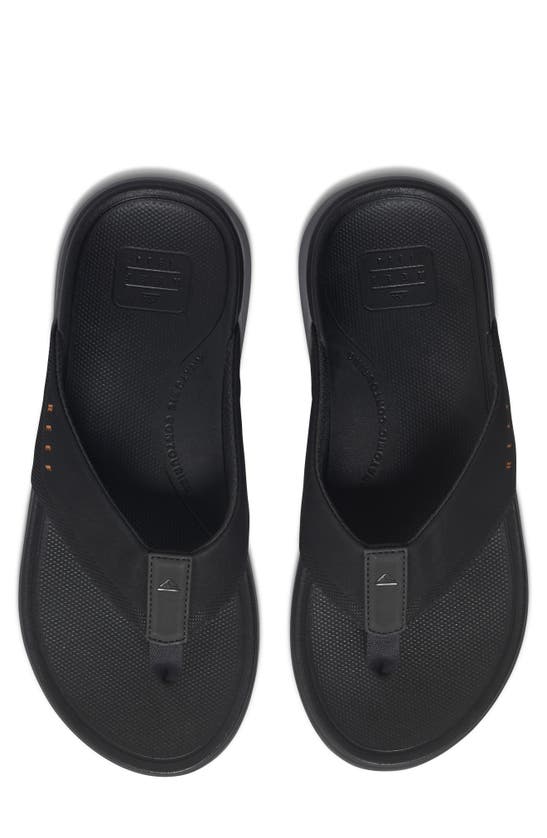Reef Cushion Norte Water Friendly Flip Flop In Dark Grey