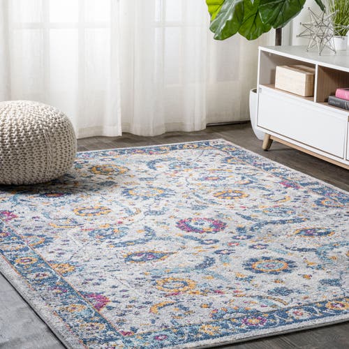 Jonathan Y Izil Modern Persian Area Rug In Light Gray/blue