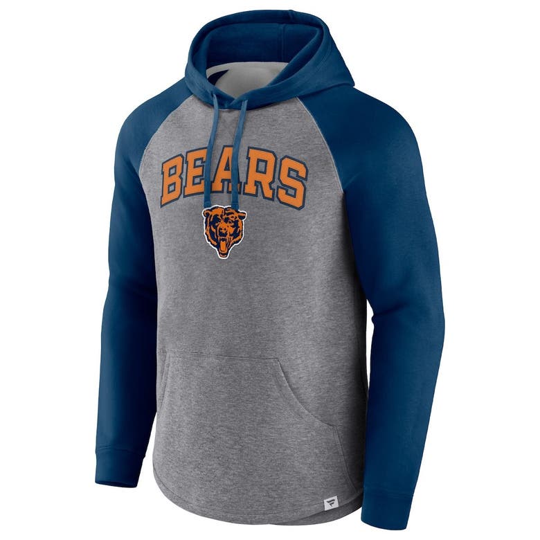 Chicago Bears Youth Navy/Heather Gray Play by Play Pullover Hoodie