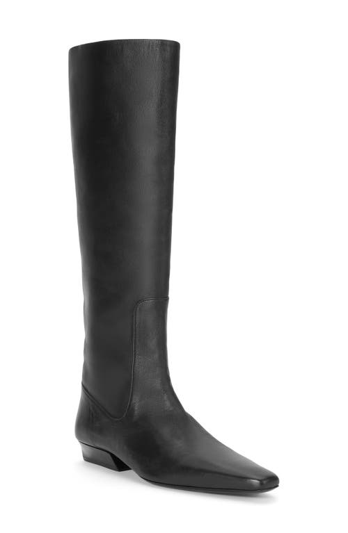 Staud Wally Leather Knee Boots In Black