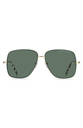 Marc Jacobs 59mm Gradient Square Sunglasses In Green