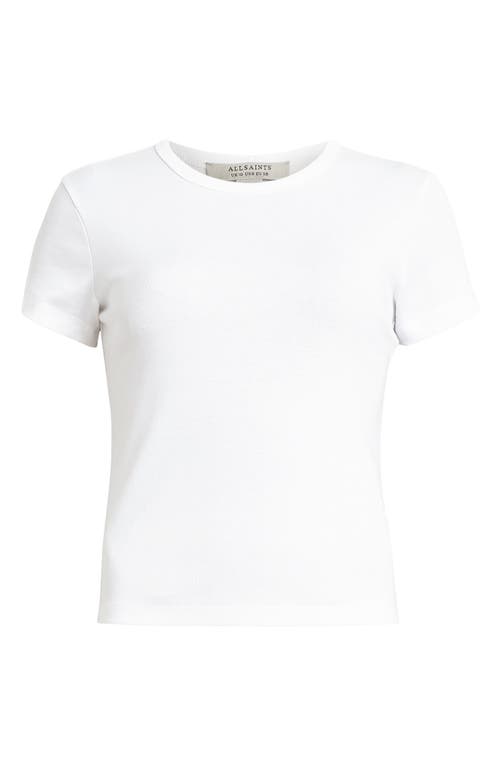 Shop Allsaints Stevie Cotton T-shirt In Optic White