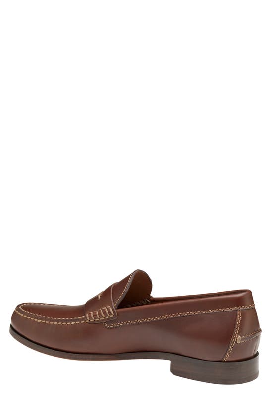 Johnston & Murphy Collection Baldwin Penny Loafer In Brandy American Full Grain