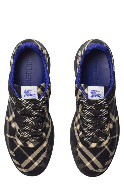 Shop Burberry Check Terrace Sneaker In Black Ip Chk