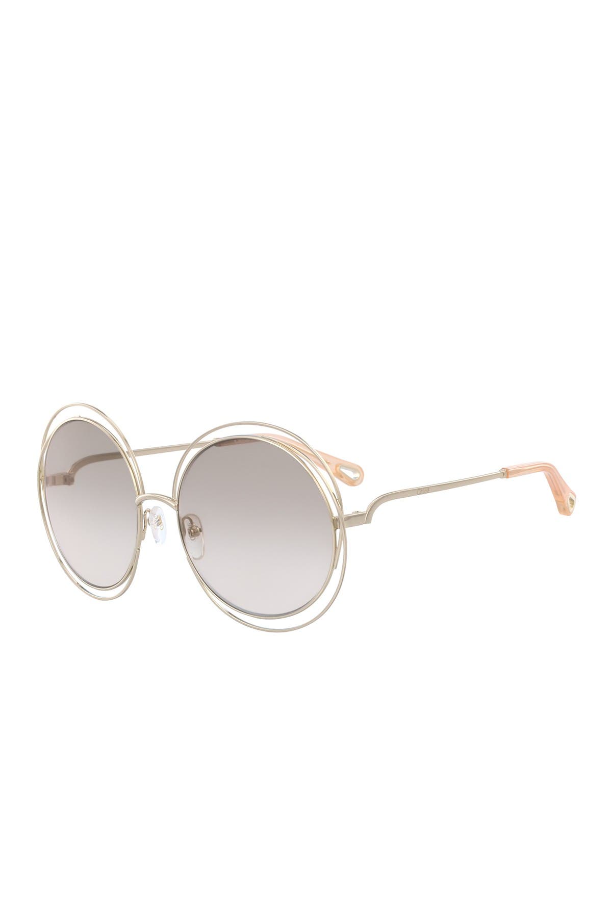 chloe 62mm vented round sunglasses