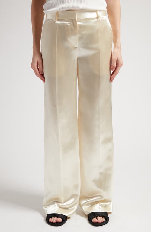 Shop The Row Encore Satin Pants In Milk