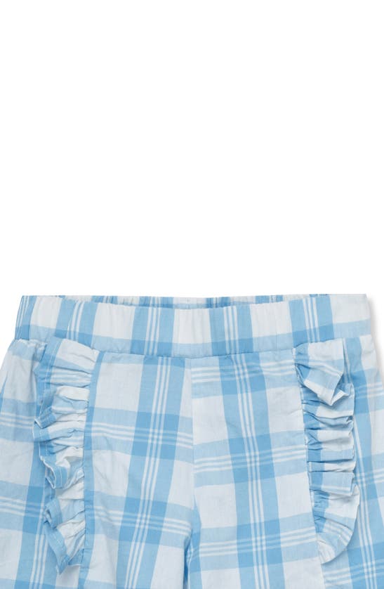 Shop Habitual Kids' Gingham Twist Top & Shorts Set In Light Blue