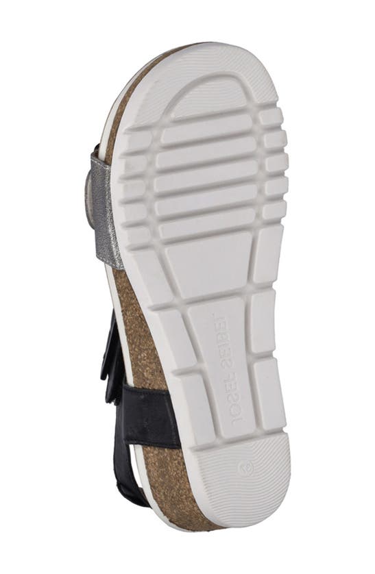 Josef Seibel Quinn 02 Wedge Sandal In Basalt