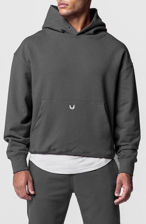 Shop Asrv Tech-terry Oversize Hoodie In Space Grey