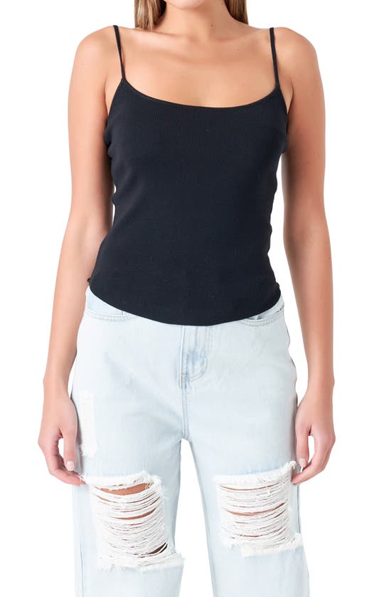 Shop Grey Lab Rib Camisole In Black