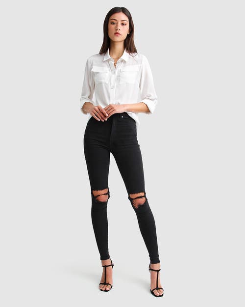 Belle & Bloom Eclipse Rolled Sleeve Blouse - Cream