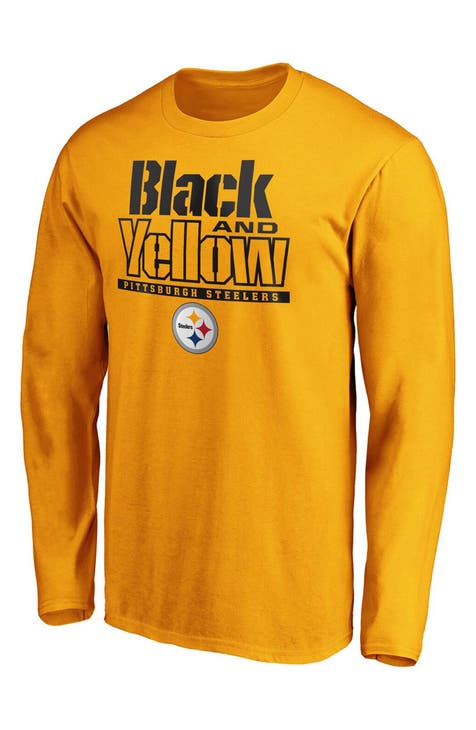 Women's Fanatics Branded Black/Gold Pittsburgh Steelers Plus Size True to Form Lace-Up V-Neck Raglan Long Sleeve T-Shirt