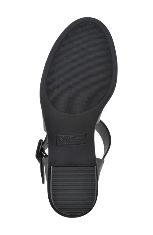 Cliffs By White Mountain Cordovan Heeled Sandal In Black/burnished/smooth