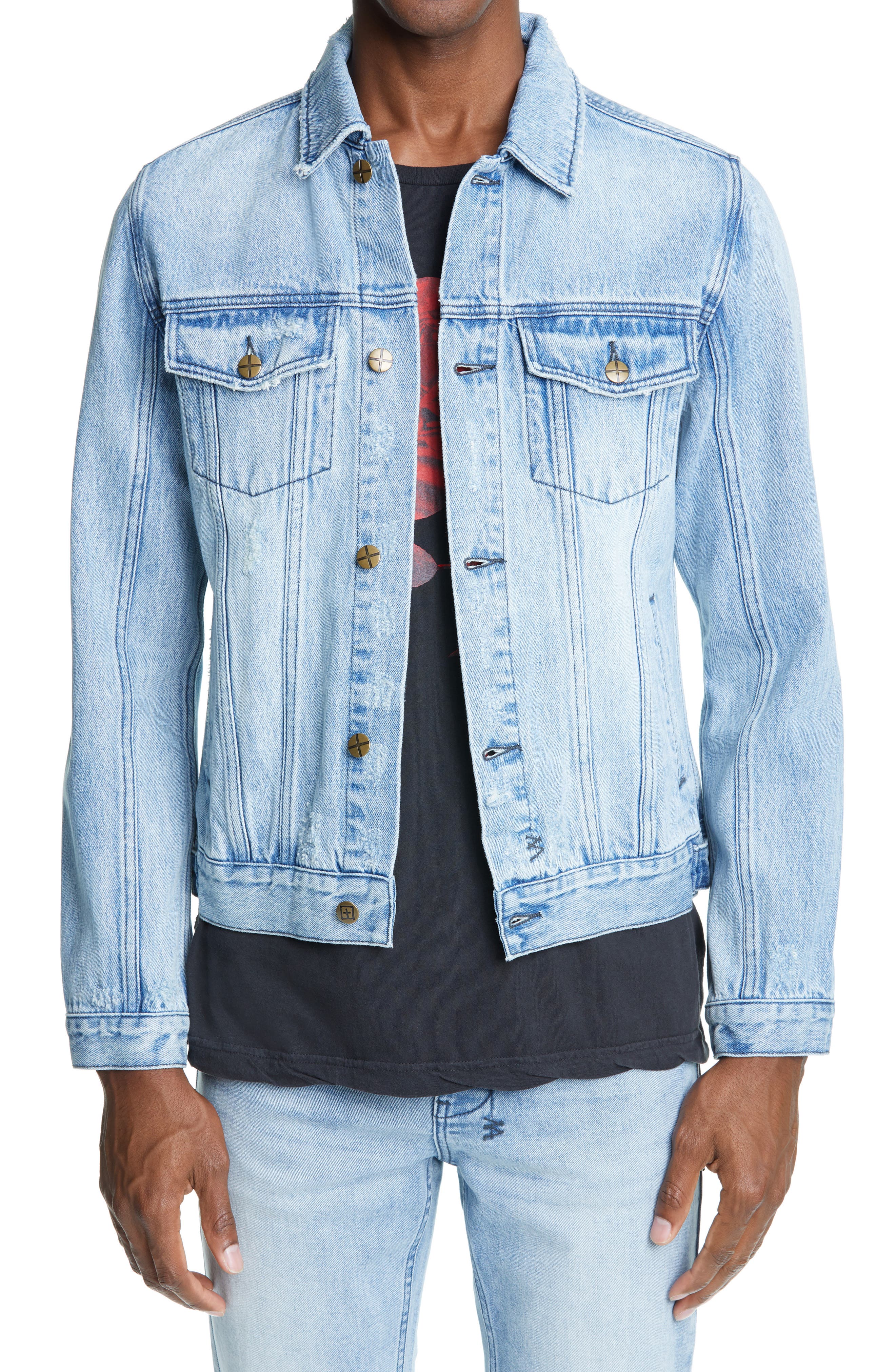 distressed denim jacket nordstrom