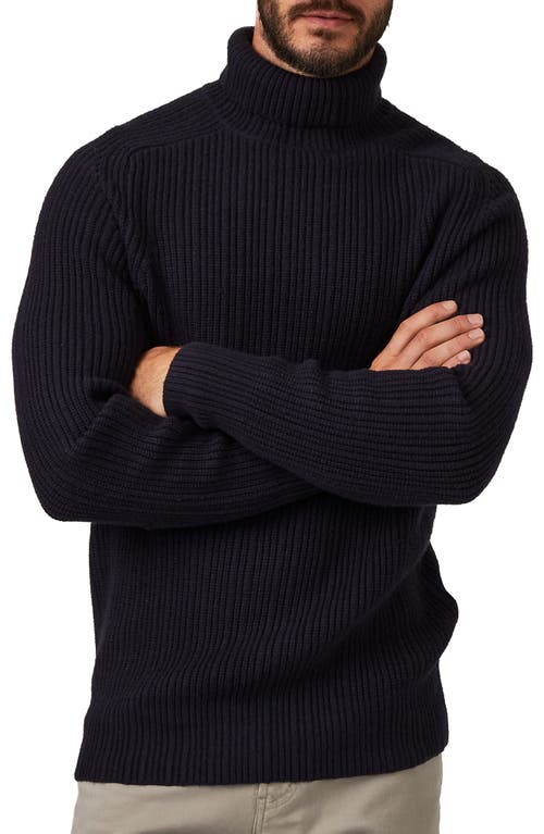 Twin City Rolled Turtleneck Sweater in Navy