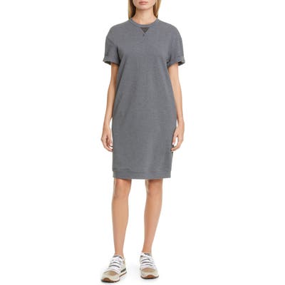 Brunello Cucinello Monili Detail Sweatshirt Dress, Grey