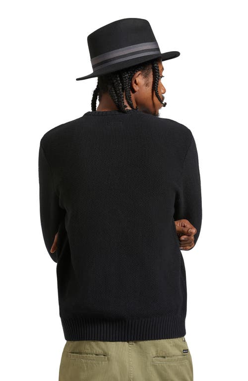 Shop Brixton Roma Wool Felt Fedora In Black/grey Charcoal