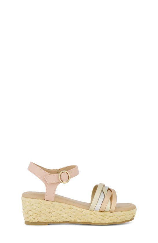 Shop Marc Fisher Kids' Marren Ankle Strap Platform Wedge Sandal In Pink Multi
