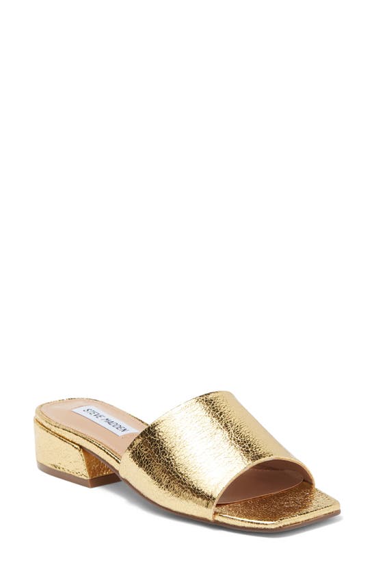 Steve Madden Amir Slide Sandal In Gold