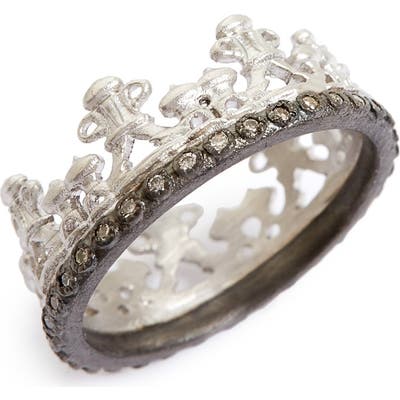 Armenta Old World Half Crown Diamond Ring