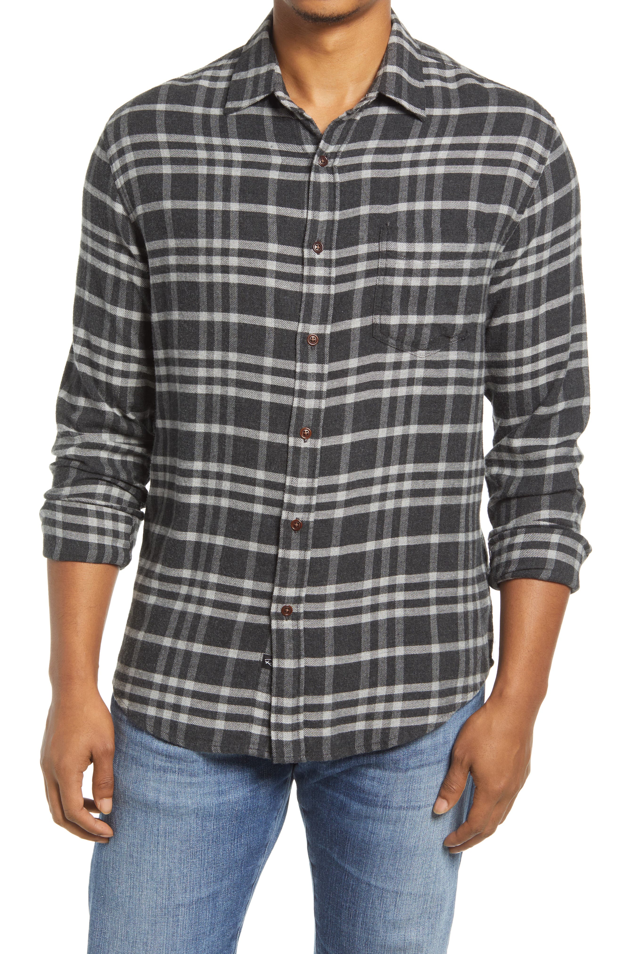 Men's Black Flannel Shirts | Nordstrom