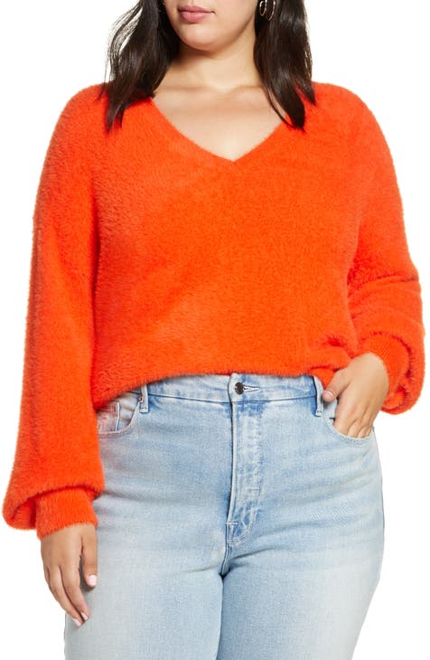 Plus Size Cowl Neck Sweater Size 1x, 2x, 3x Burnt Orange Spice