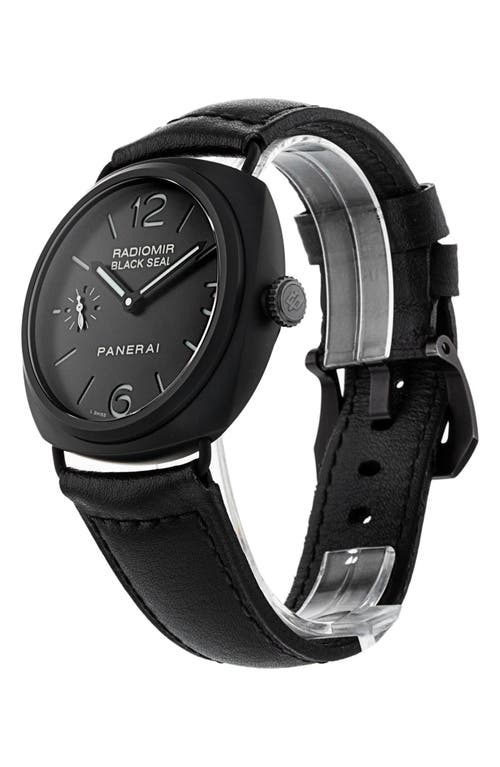 Shop Watchfinder & Co. Panerai  2009 Radiomir Manual Leather Strap Watch, 45mm In Black