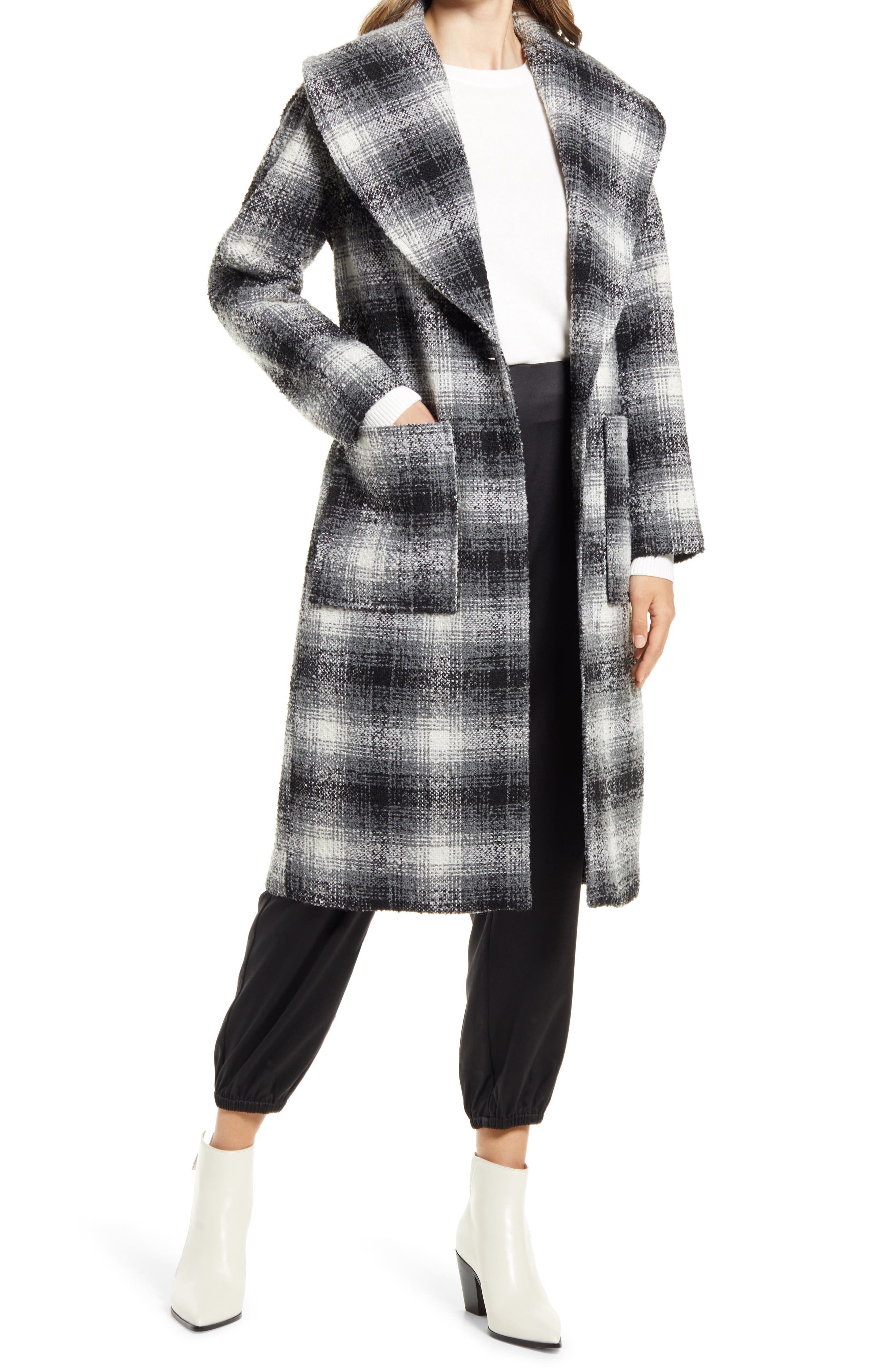halogen plaid coat