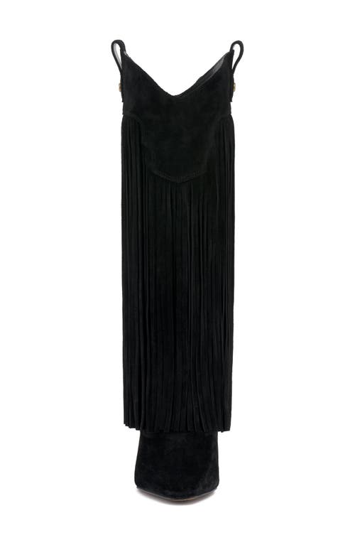 Vince Camuto Shela Pointed Toe Western Boot In Black