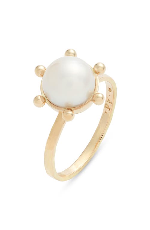 Shop Poppy Finch Bubble Cultured Pearl Ring In 14k Yellow Gold/pearl