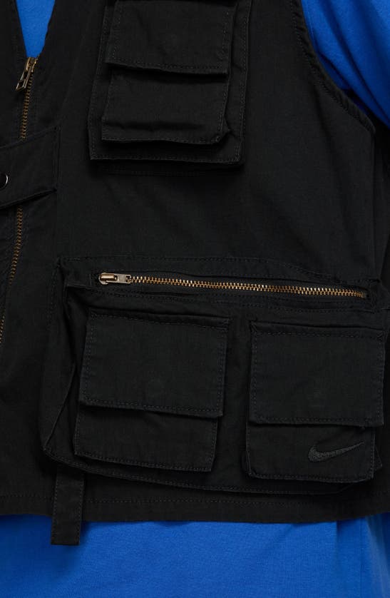 Shop Nike Life Utility Vest In Black/ Black