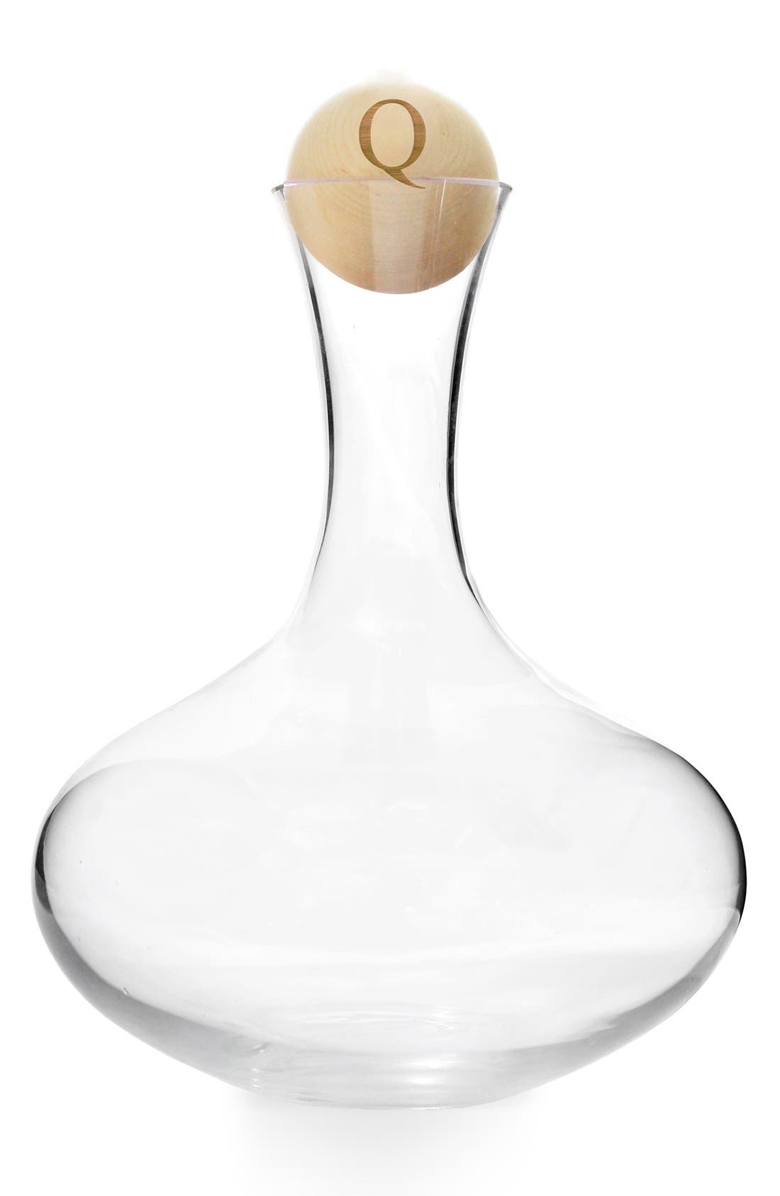 CATHY'S CONCEPTS,
                                        Monogram Wine Decanter,
                                        Main thumbnail 17, color,
                                        117