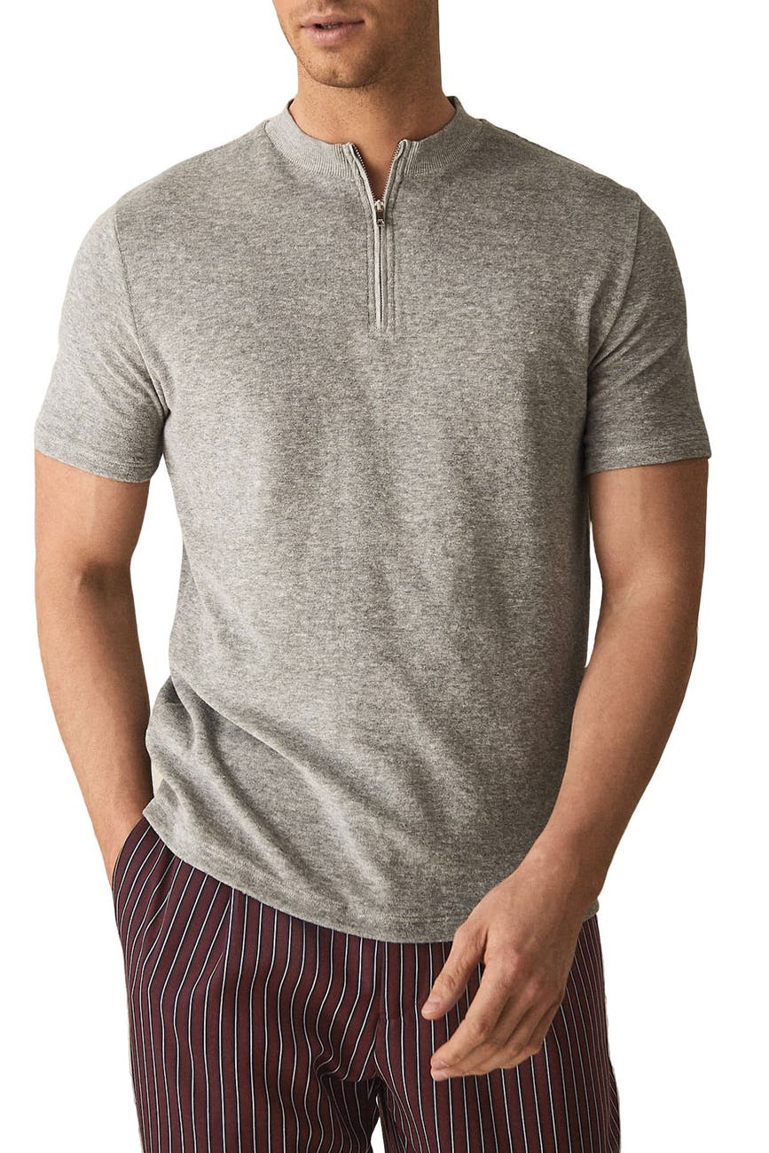 REISS | Dinnington Short Sleeve Half Zip Polo | Nordstrom Rack