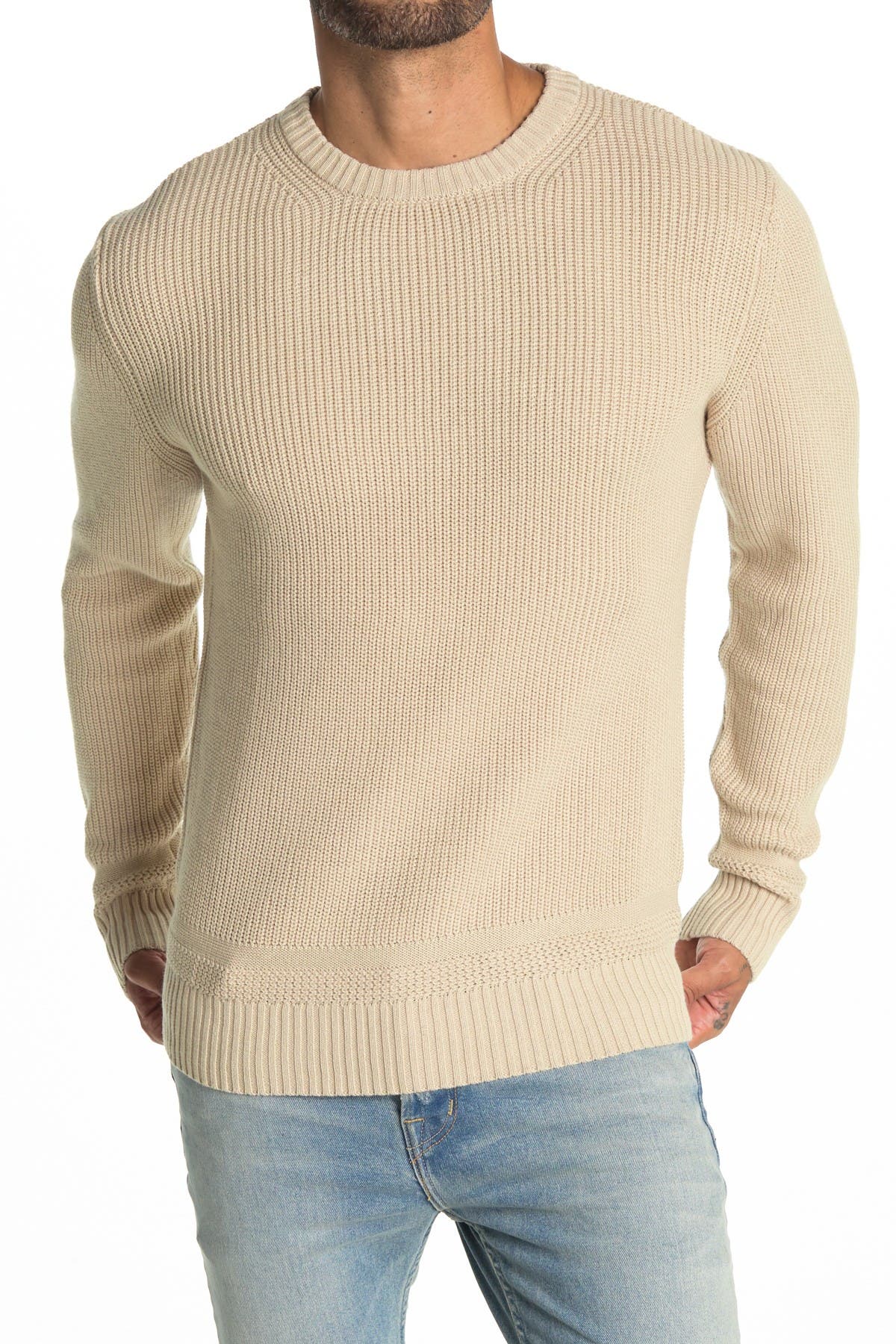 crew neck knit sweater