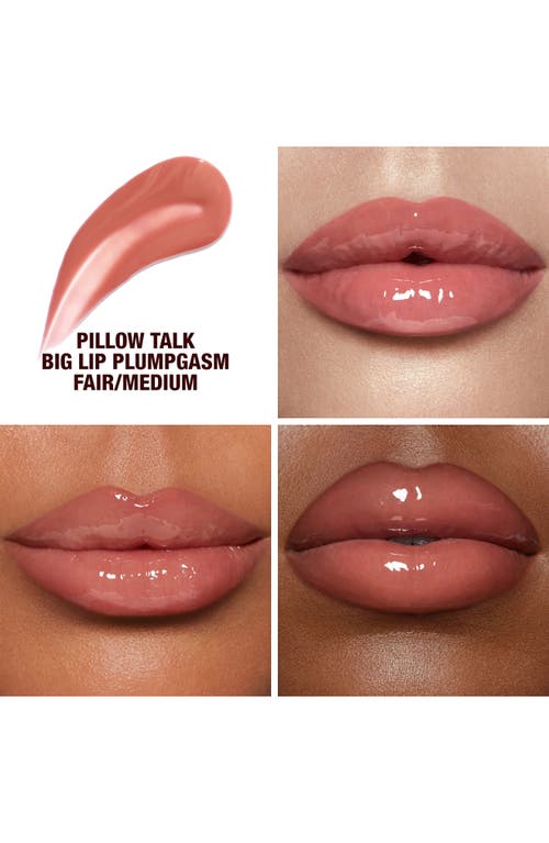 Charlotte Tilbury Pillow Talk Big Lip Plumpgasm Plumping Lip Gloss In Fair/medium