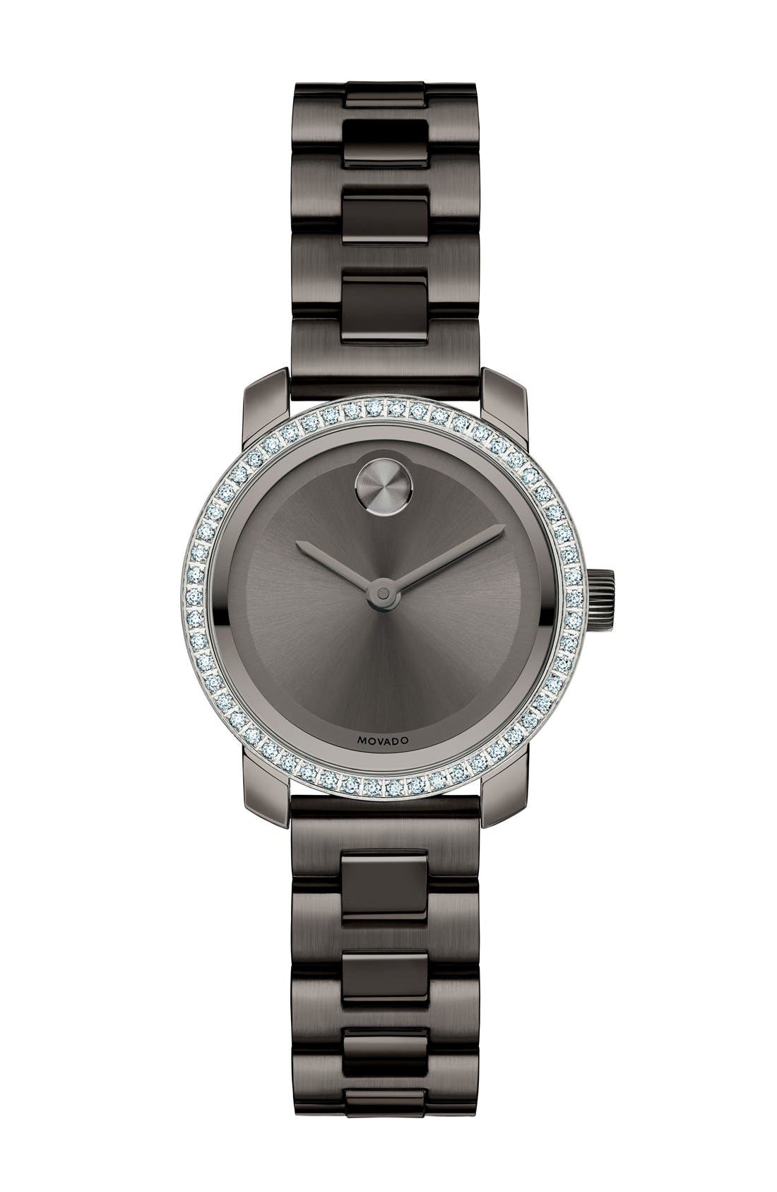 movado diamond bezel mens