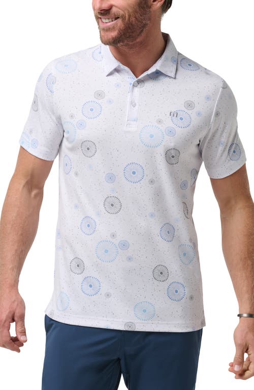 TravisMathew Caught Inside Medallion Print Polo White at Nordstrom,