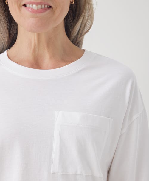 Shop Pact Organic Cotton Softspun Long Sleeve Pocket Tee In White