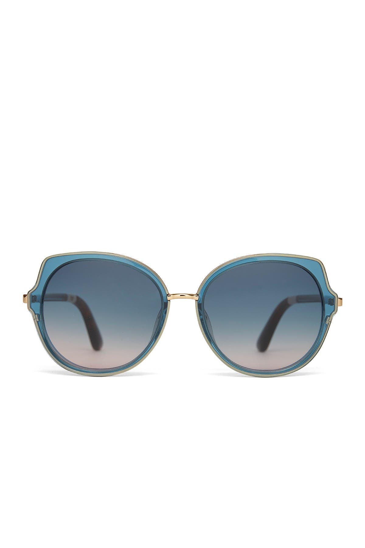 Toms Lottie 55mm Round Sunglasses In Medium Blue | ModeSens display picture 1